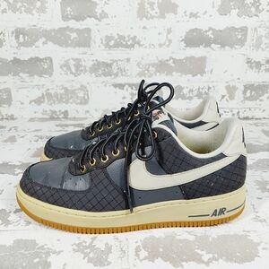Nike Air Force 1 Checkered Quilted Black/Light Bone/Gum Men's Sneakers H839